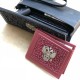 Кожаный клатч на магнитах ручной работы "Магнит" герб из бронзы (возможна персонализация изделия) Кожаный клатч на магнитах ручной работы "Магнит" герб из бронзы (возможна персонализация изделия)