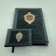 Подарочный комплект ручной работы (кожаные изделия) «Мужчина Black» бронзовая символика (возможна персонализация изделий) Подарочный комплект ручной работы (кожаные изделия) «Мужчина Black» бронзовая символика (возможна персонализация изделий)