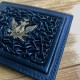 Кожаная обложка на удостоверение ручной работы "ФСИН Охрана" символика из бронзы (возможна персонализация изделия) Кожаная обложка на удостоверение ручной работы "ФСИН Охрана" символика из бронзы (возможна персонализация изделия)