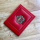 Кожаная обложка на удостоверение ручной работы "Человек и закон Red" символика из бронзы (возможна персонализация изделия) Кожаная обложка на удостоверение ручной работы "Человек и закон Red" символика из бронзы (возможна персонализация изделия)